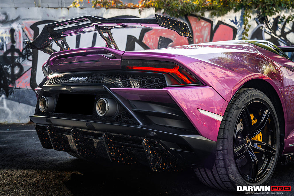 2015-2025 Lamborghini Huracan LP610 & LP580 & EVO & Tecnica  OD Style Dry Carbon Trunk Spoiler Wing With Base