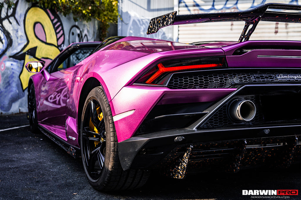 2015-2025 Lamborghini Huracan LP610 & LP580 & EVO & Tecnica  OD Style Dry Carbon Trunk Spoiler Wing With Base