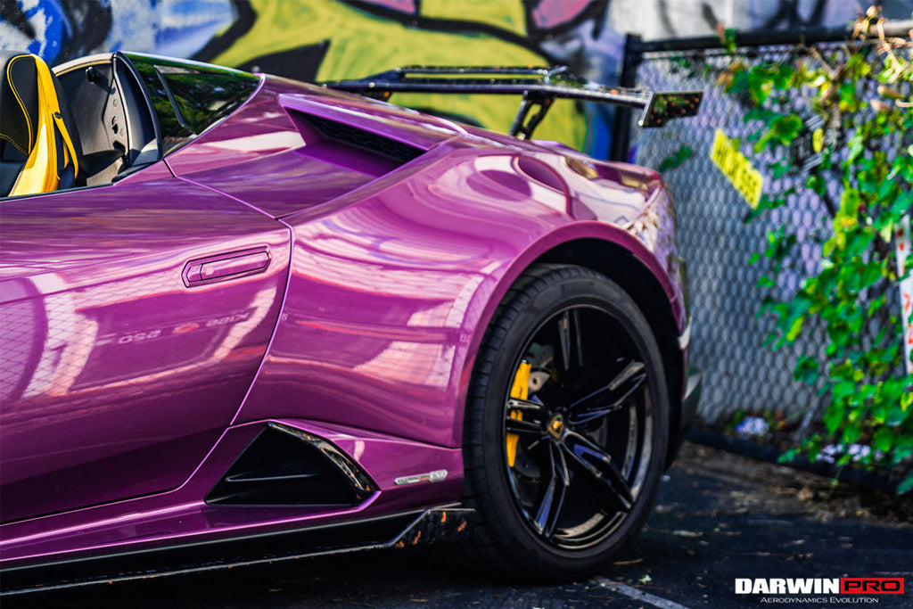 2015-2025 Lamborghini Huracan LP610 & LP580 & EVO & Tecnica  OD Style Dry Carbon Trunk Spoiler Wing With Base