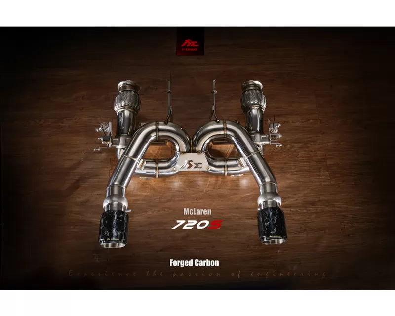 FI Exhaust Ultra High Flow Downpipe With Heat Protector McLaren 720s 2017-2023