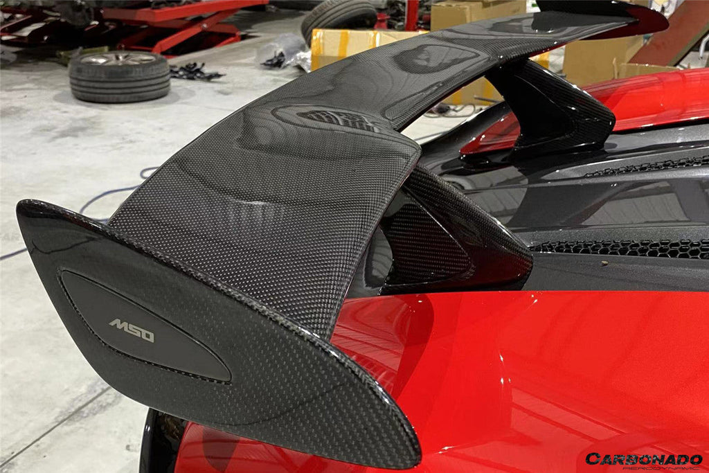 2015-2020 McLaren 540C 570S MS Style DRY Carbon Fiber Trunk Wing - Carbonado Aero
