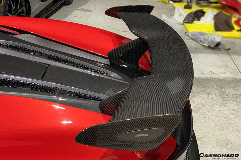 2015-2020 McLaren 540C 570S MS Style DRY Carbon Fiber Trunk Wing - Carbonado Aero