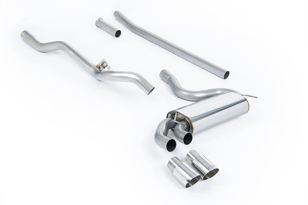 Milltek Non-Resonated Downpipe-Back Exhaust for Audi UR Quattro 10V, Polished Tips