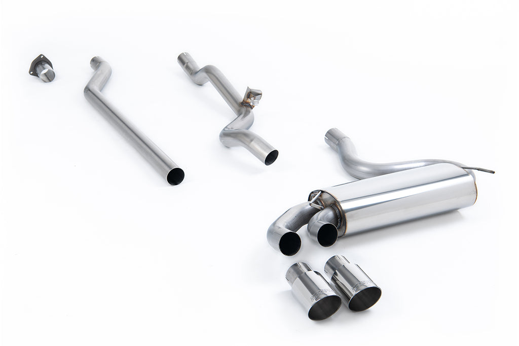 Milltek Non-Resonated Downpipe-Back Exhaust for Audi UR Quattro 20V, Polished Tips
