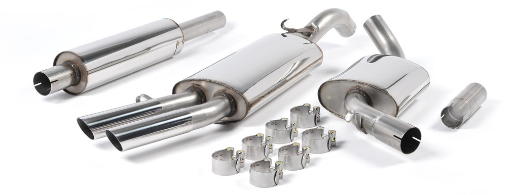Milltek Resonated Front Pipe-Back for VW Golf GTI MK2 8V, OE-Style Tips