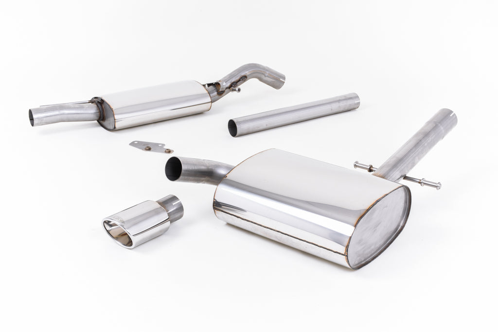 Milltek Resonated Cat-Back Exhaust for VW Corrado VR6, Polished Oval Tips