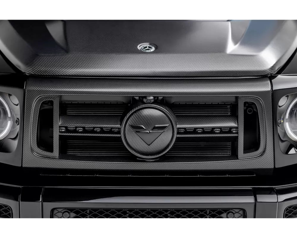 Vorsteiner Glossy Carbon Fiber 2x2 Front Grille with Separate Center V Piece Mercedes-Benz G63 AMG 2018-2022