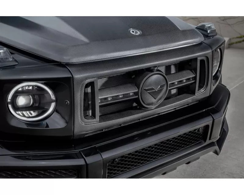 Vorsteiner Carbon Fiber PP 2x2 Satin Front Grille with Separate Center V Part Piece Mercedes-Benz G550 | G63 VRS Aero Program 2018+