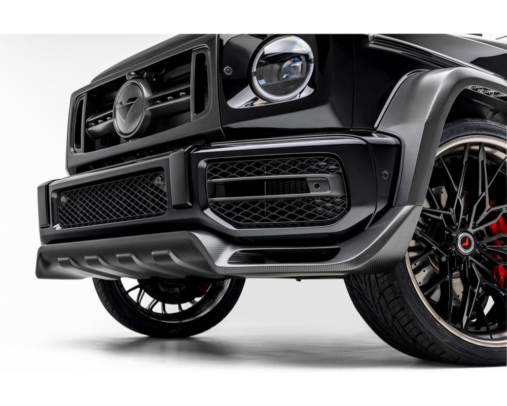 Vorsteiner Carbon Fiber PP 2x2 Glossy Aero Front Spoiler Mercedes Benz G63 AMG 2012-2022