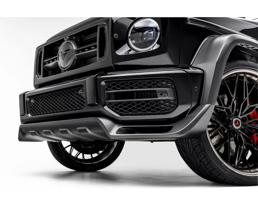Vorsteiner Glossy Carbon Fiber PP 2x2 Aero Front Spoiler Mercedes Benz G63 AMG 2018+
