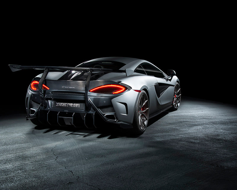 Vorsteiner 570-VX Aero Rear Bumper with Rear Diffuser Carbon Fiber PP 2x2 Glossy Mclaren 570S 2016-2019