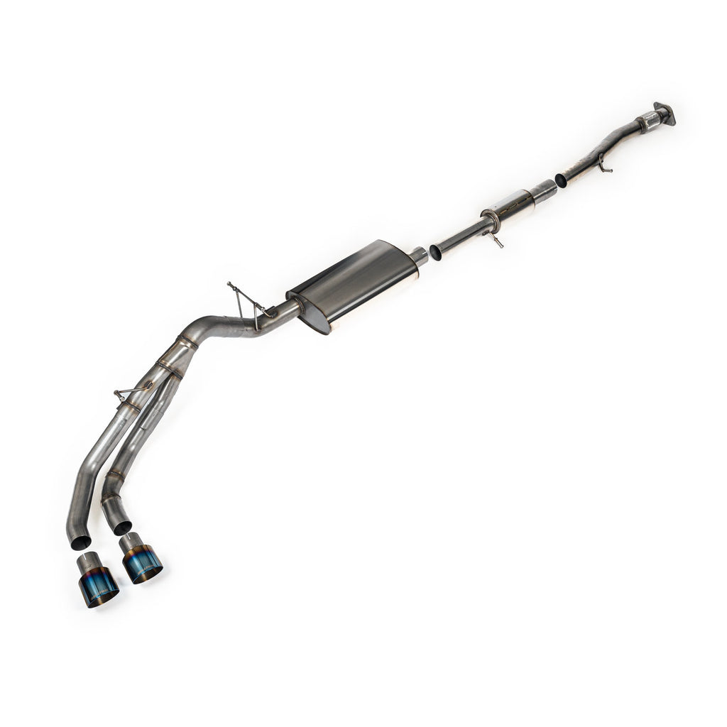 Milltek Resonated Cat-Back Exhaust for Chevrolet Colorado & Canyon 2.7L Turbo, Burnt/Blue Titanium Tips