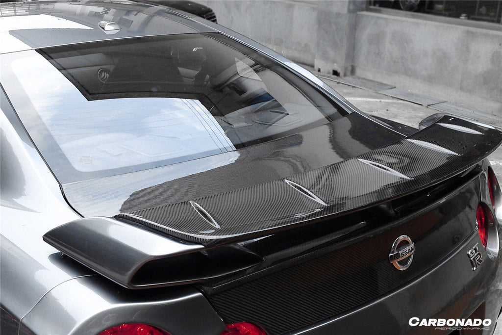 2008-2022 Nissan GTR R35 CBA    DBA   EBA BSE Style Carbon Fiber Trunk Spoiler Wing Ducktail Patch