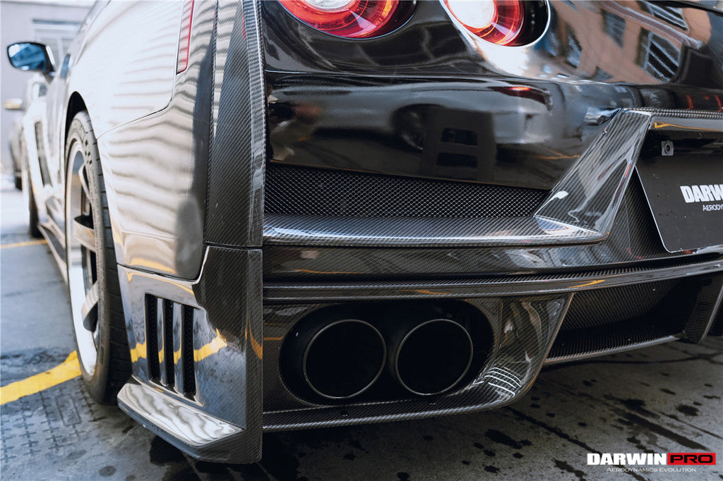 2008-2024 Nissan GTR R35 CBA DBA EBA 2024-Nismo Style Part Carbon Fiber Rear Bumper With Black Light