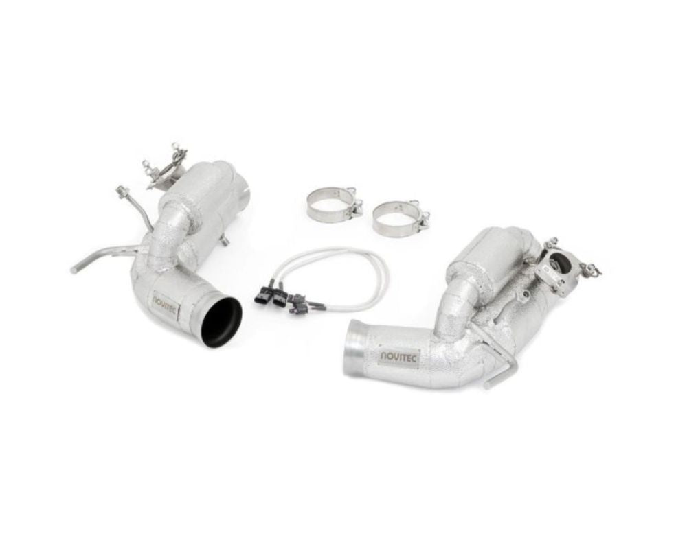 Novitec Stainless Steel Heat Protected Cat Pipes w/ Flap Regulation Ferrari 296 GTB 2022-2023