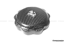 Load image into Gallery viewer, 2010-2023 Ferrari (ALL MODELS) Dry Carbon Fiber Oil Cap Cover - Carbonado Aero