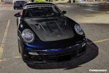 Load image into Gallery viewer, 2005-2012 Porsche Carrera 911    997 Turbo    Cayman    Boxster 987 GT2RS Style Carbon Fiber Hood