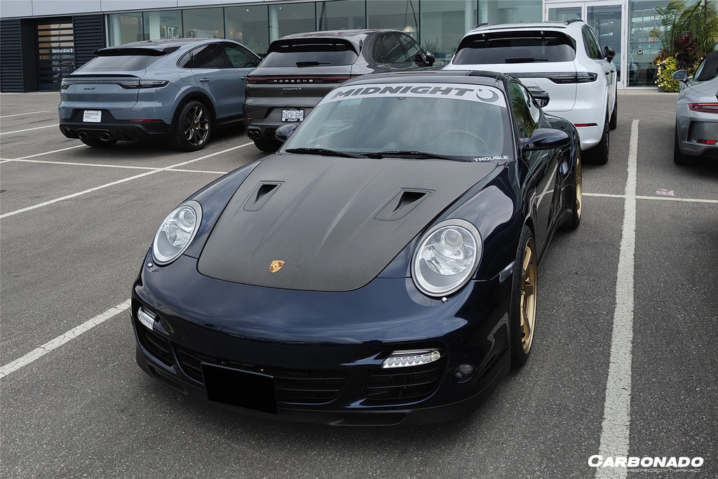 2005-2012 Porsche Carrera 911    997 Turbo    Cayman    Boxster 987 GT2RS Style Carbon Fiber Hood