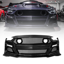 Load image into Gallery viewer, PRE-ORDER 2018-2023 Ford Mustang GT500/Mach1 Combo Double Sided Full Carbon Fiber Track Package Front Bumper Conversion