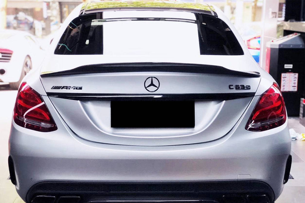 2015-2021 Mercedes Benz C-Class W205 Sedan PS Style Trunk Spoiler - Carbonado