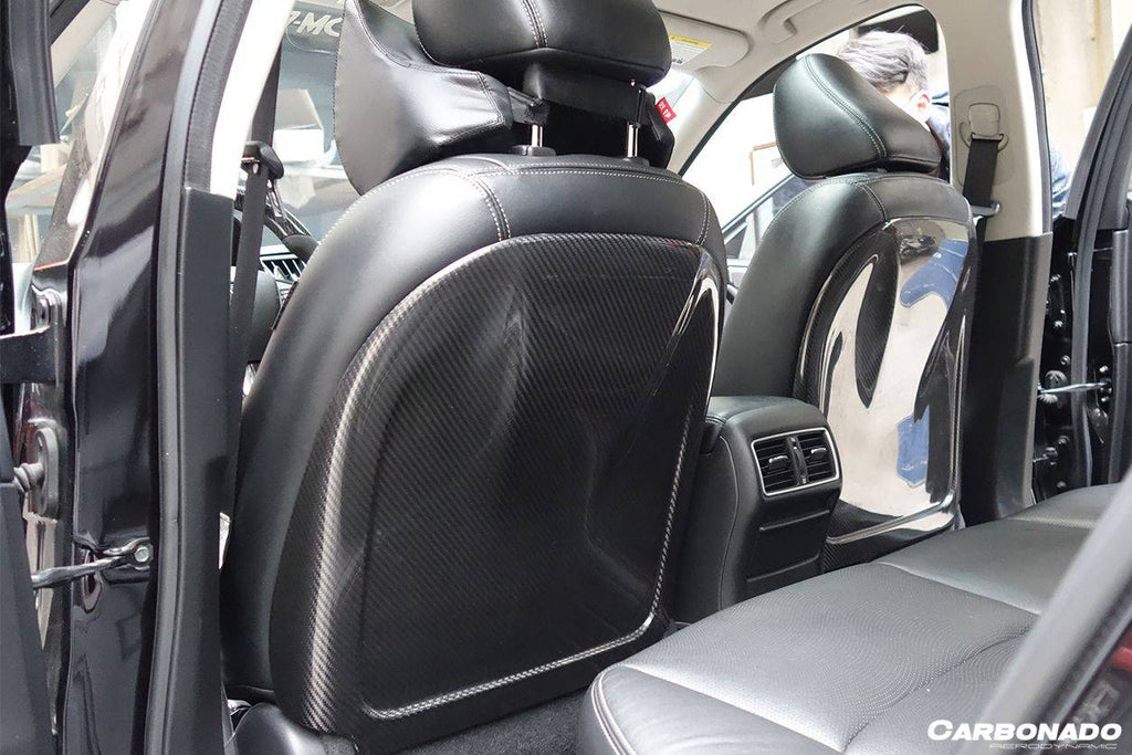 2014-2017 Infiniti Q50 Sedan OEM Style Dry Carbon Fiber Seat back Replacement - Carbonado Aero