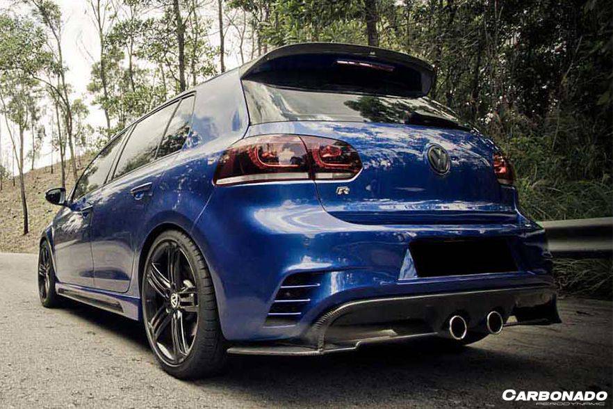 2010-2013 Volkswagen Golf 6 R20 GTI Rz Style Rear Bmper (Mid Exhaust) - Carbonado Aero