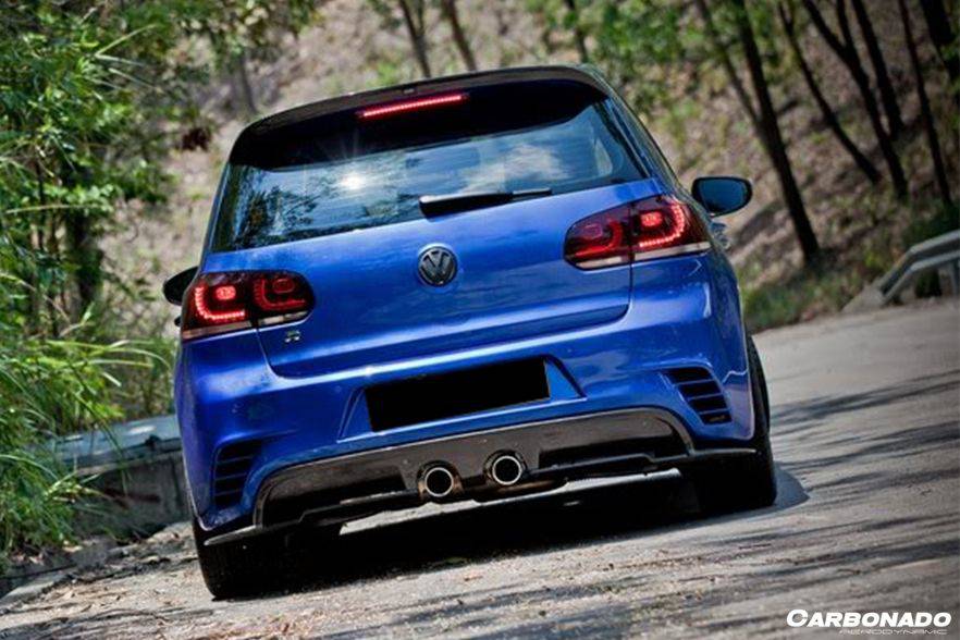 2010-2013 Volkswagen Golf 6 R20 GTI Rz Style Rear Bmper (Mid Exhaust) - Carbonado Aero