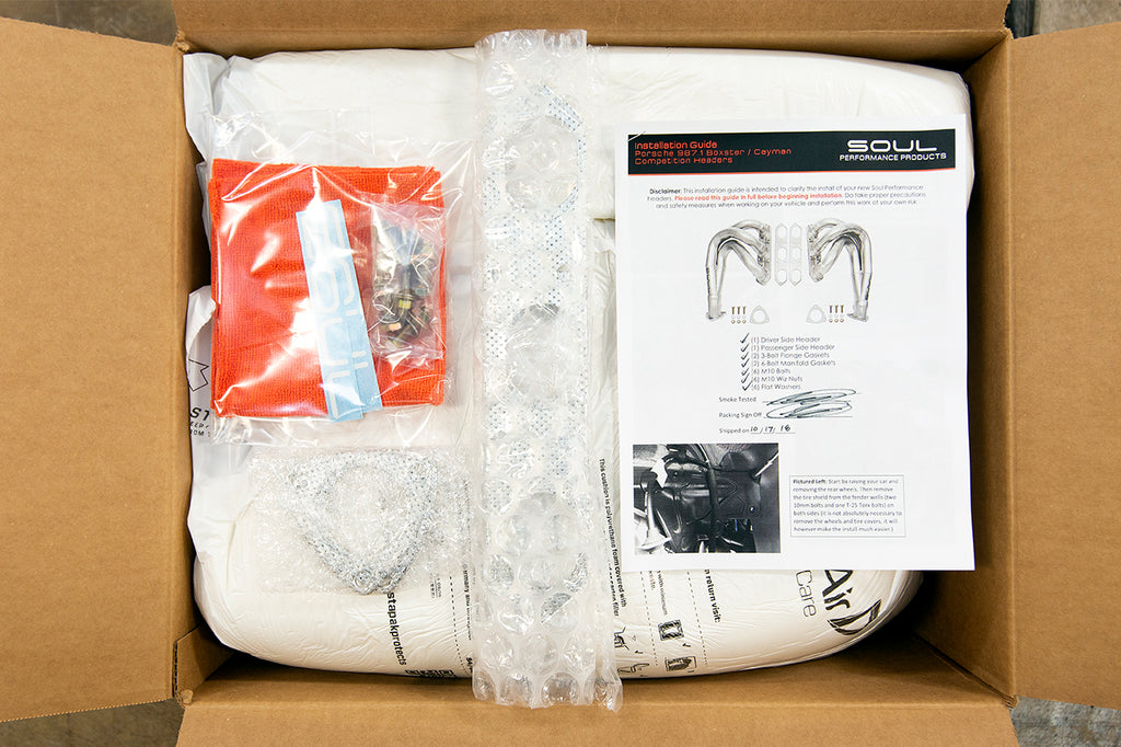 Soul Performance Porsche 987.1 Cayman / Boxster Competition Headers (catless)