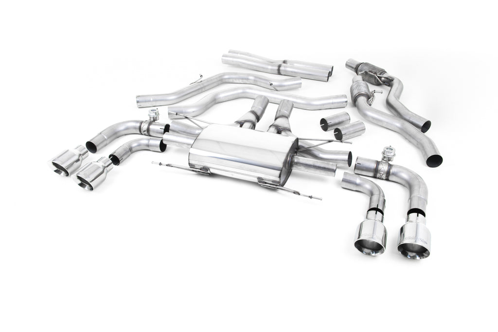 Milltek Valved Cat-Back Exhaust for Alfa Romeo Giulia Quadrifoglio, Polished Tips