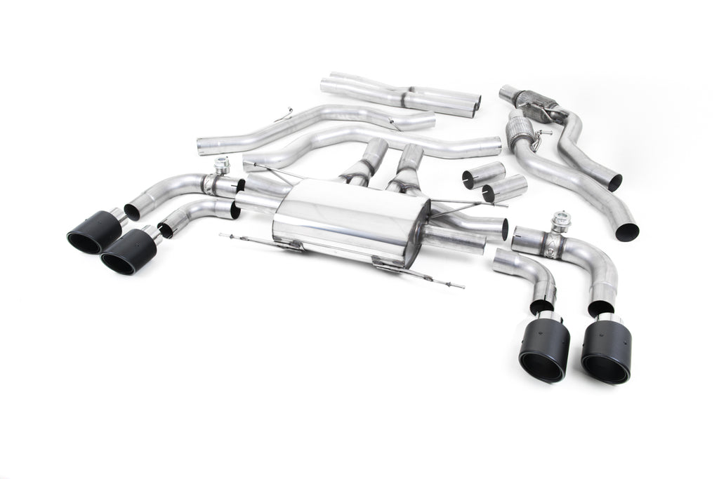Milltek Valved Cat-Back Exhaust for Alfa Romeo Giulia 2.9 V6 Quadrifoglio, Carbon Fibre Tips