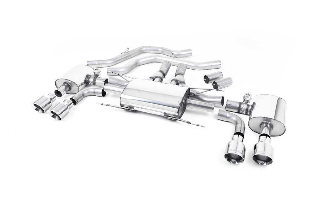 Milltek Valved Front Pipe-Back System for Alfa Romeo Giulia Quadrifoglio, Polished Tips