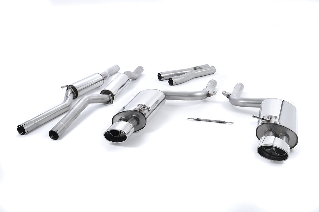 Milltek Resonated Cat-Back Exhaust for Audi B7 RS4, Polished Tips