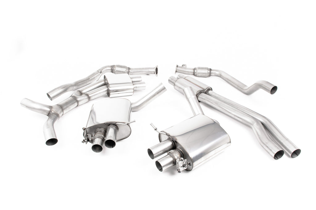Milltek Valved Resonated Cat-Back Exhaust for Audi B9.5 RS5 Sportback, Cerakote Black Tips