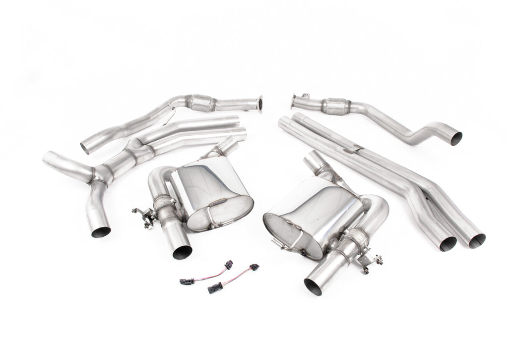 Milltek Valved Non-Resonated Cat-Back Exhaust for Audi RS5 B9.5, Cerakote Black Tips