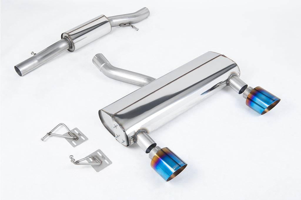 Milltek Resonated Cat-Back Exhaust for Audi TT MK1, Burnt Titanium Tips
