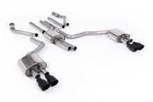 Load image into Gallery viewer, Milltek Resonated Cat-Back Exhaust for Audi C7.5 A6 3.0 TFSI, Cerakote Black Tips