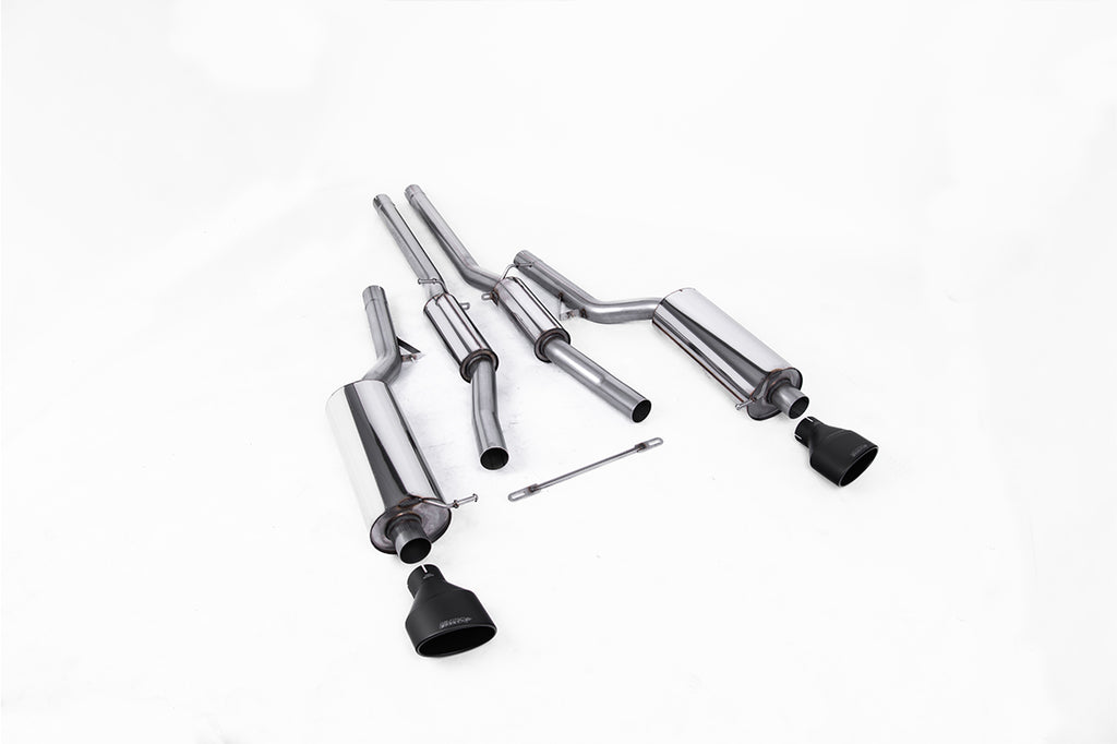 Milltek Resonated Cat-Back Exhaust for Audi RS6 C5, Cerakote Black Tips