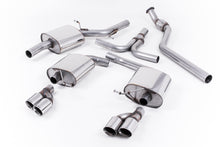 Load image into Gallery viewer, Milltek Resonated Quad-Outlet Cat-Back Exhaust for Audi B8 A5 2.0 TFSI, Polished Tips