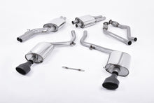 Load image into Gallery viewer, Milltek Resonated Cat-Back Exhaust for Audi B8 S4 V6, Cerakote Black Tips