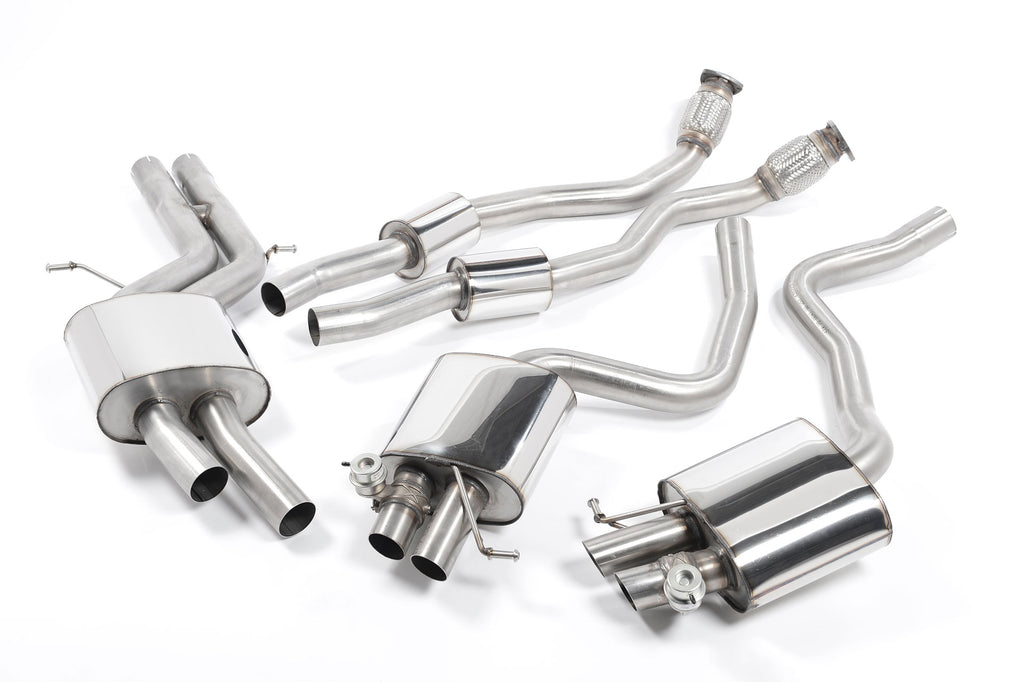 Milltek Resonated Cat-Back Exhaust for Audi B8 RS5, OE Tips