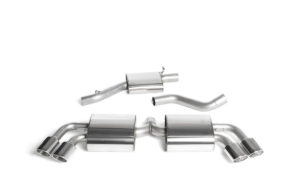Milltek Resonated Cat-Back Exhaust for Audi TTS MK2, Quad Polished Tips