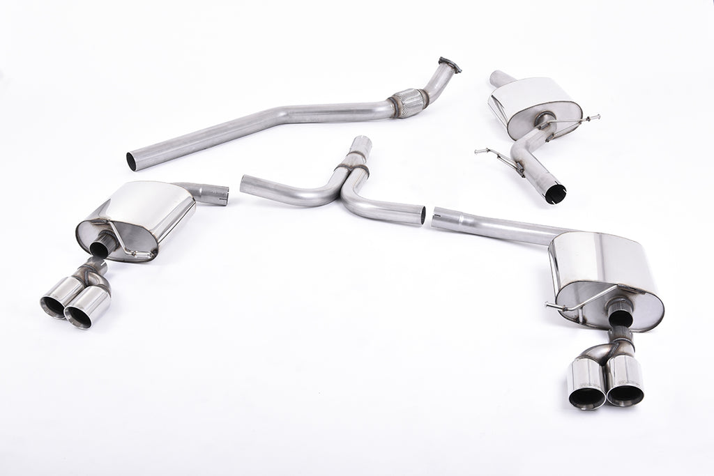 Milltek Cat-Back Exhaust for Audi B8 A4 A5 2.0 TFSI, Polished Tips