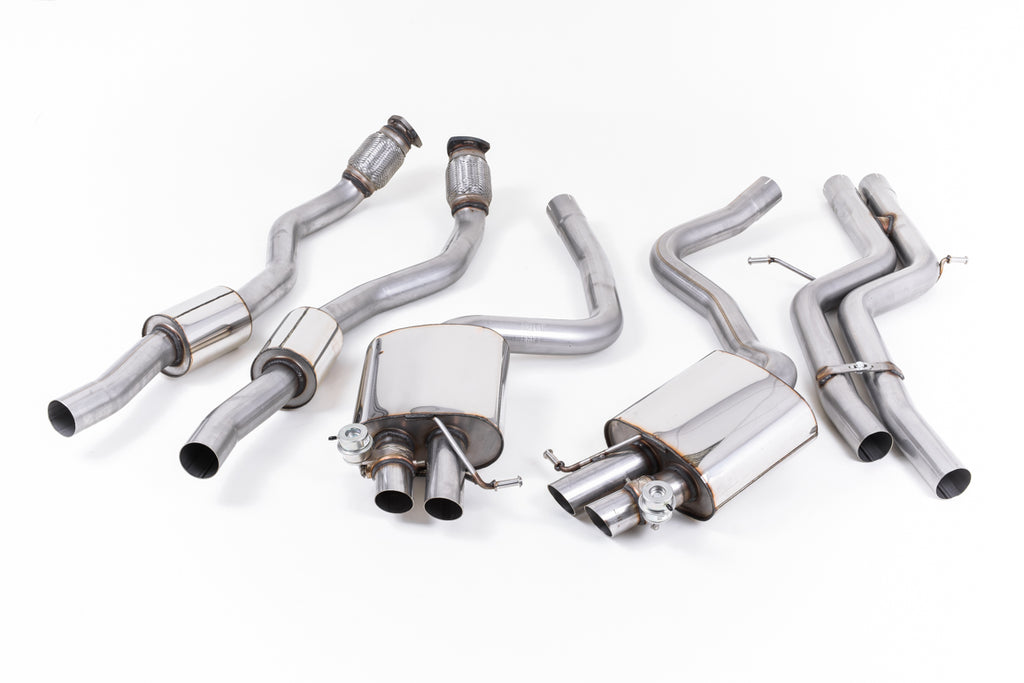 Milltek Non-Resonated Cat-Back Exhaust for Audi B8 RS5, OE Tips