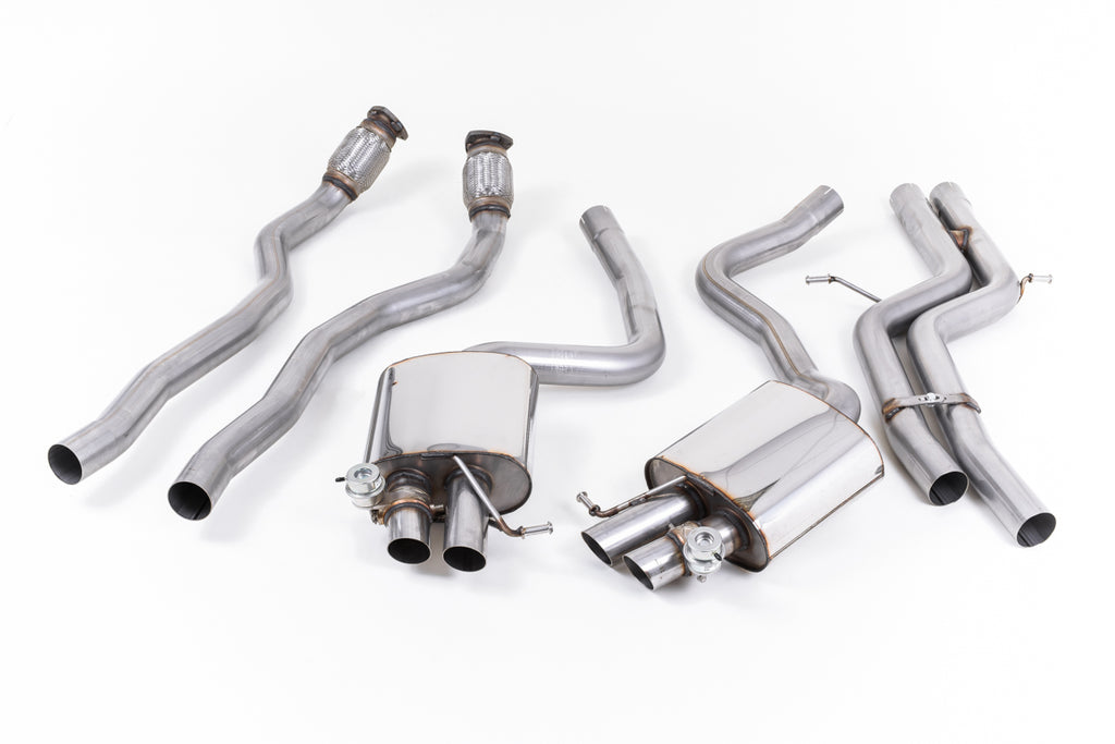 Milltek Non-Resonated US-Spec Cat-Back Exhaust for Audi B8 RS5, OE Tips