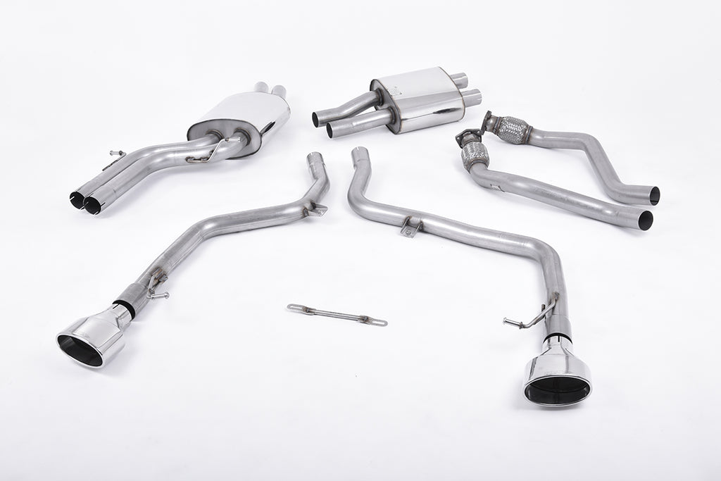 Milltek Race Non-Resonated Cat-Back Exhaust for Audi B8 S5, Polished Tips (SSXAU357)