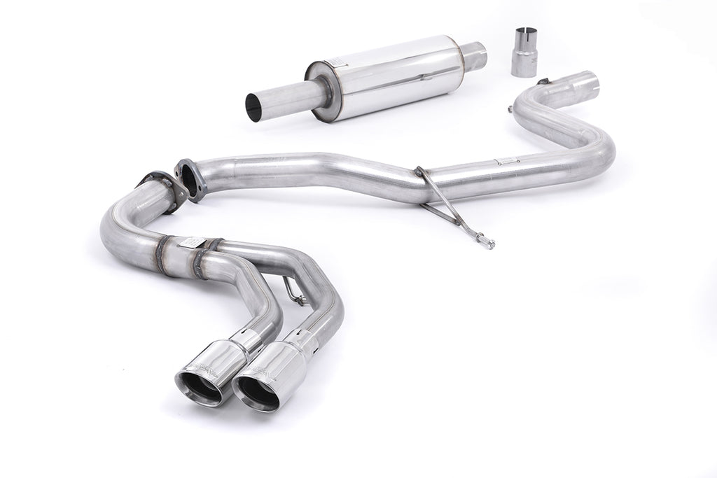 Milltek Resonated Cat-Back Exhaust for Audi A3 MQB 2.0 TDI, Polished Tips