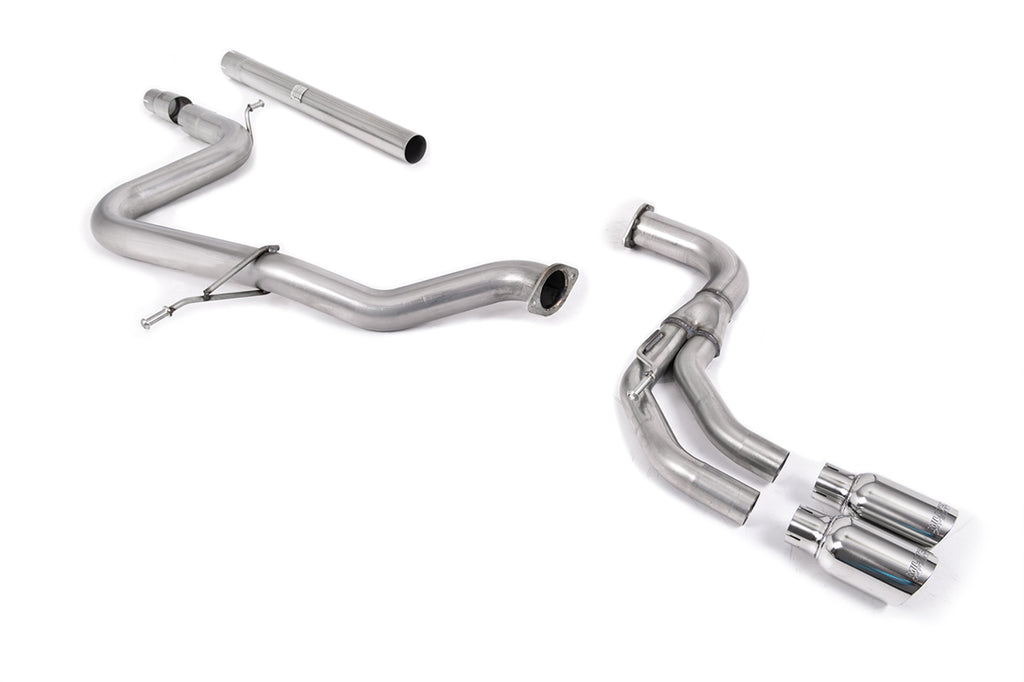Milltek Non-Resonated Cat-Back Exhaust for Audi A3 MQB 2.0 TDI, Polished Tips