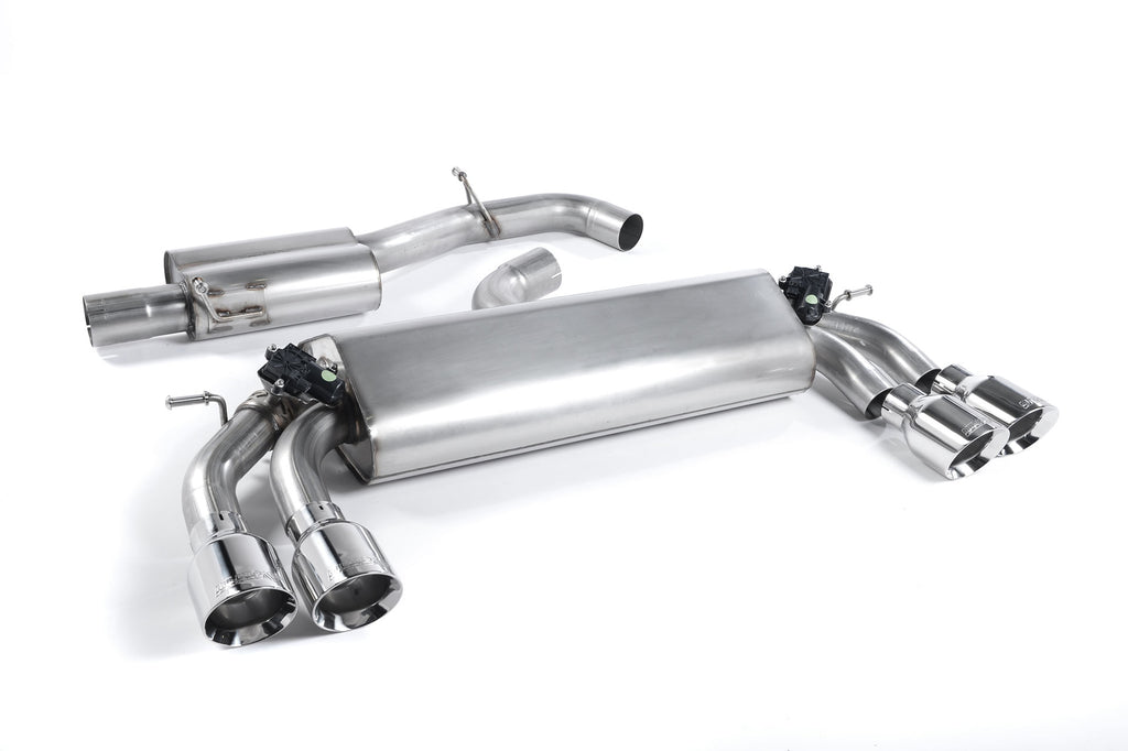 Milltek Resonated Cat-Back Exhaust for Audi S3 8V, Polished Tips