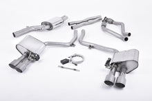Load image into Gallery viewer, Milltek Valved Cat-Back Exhaust for Audi B8.5 S4 S5, Brushed Titanium Tips