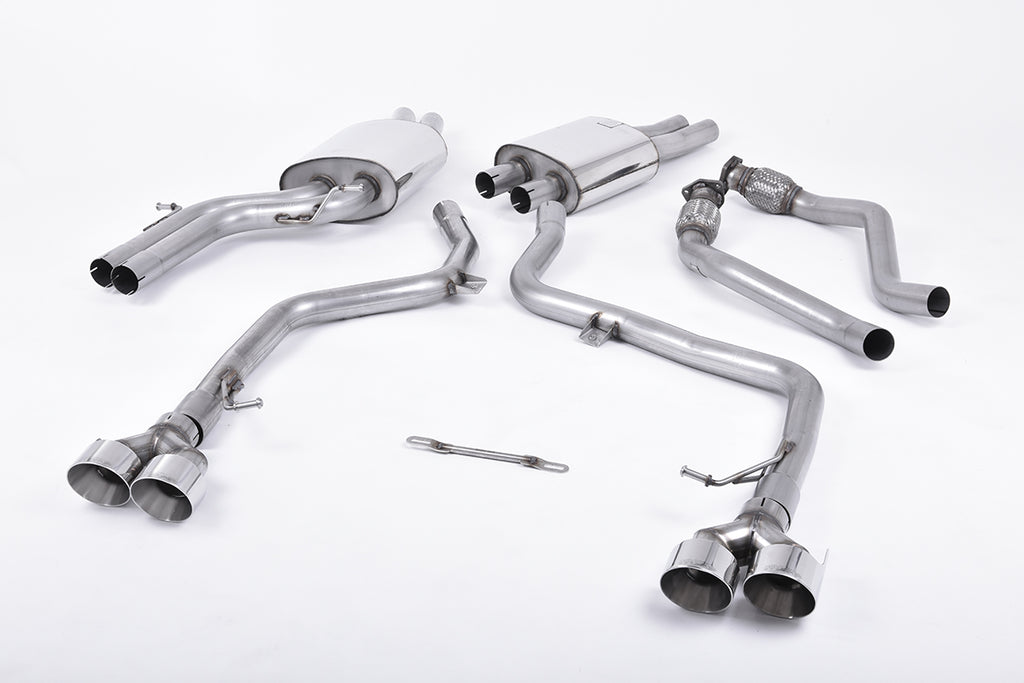 Milltek Non-Resonated Cat-Back Exhaust for Audi B8.5 S5, Polished Tips